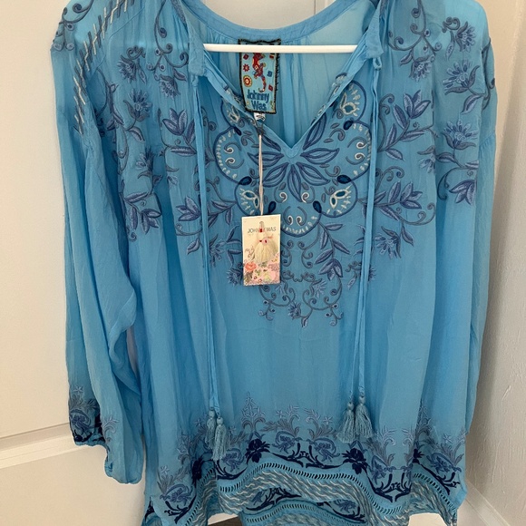 Johnny Was blue tunic - Picture 1 of 3